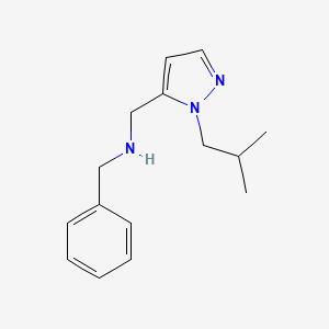 molecular formula C15H21N3 B11739959 benzyl({[1-(2-methylpropyl)-1H-pyrazol-5-yl]methyl})amine 