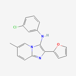 molecular formula C18H14ClN3O B1173996 N-(3-chlorophenyl)-2-(2-furyl)-6-methylimidazo[1,2-a]pyridin-3-amine 