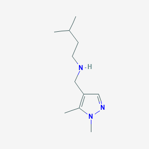 molecular formula C11H21N3 B11739984 [(1,5-Dimethyl-1H-pyrazol-4-yl)methyl](3-methylbutyl)amine 