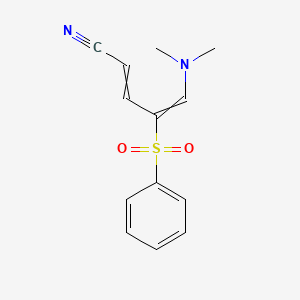 4-(Benzenesulfonyl)-5-(dimethylamino)penta-2,4-dienenitrile