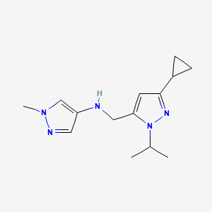 N-{[3-cyclopropyl-1-(propan-2-yl)-1H-pyrazol-5-yl]methyl}-1-methyl-1H-pyrazol-4-amine