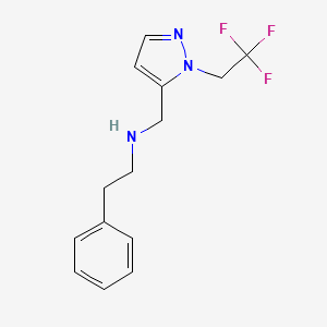 (2-phenylethyl)({[1-(2,2,2-trifluoroethyl)-1H-pyrazol-5-yl]methyl})amine