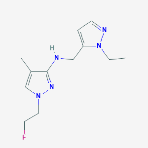 N-[(1-ethyl-1H-pyrazol-5-yl)methyl]-1-(2-fluoroethyl)-4-methyl-1H-pyrazol-3-amine