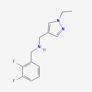 molecular formula C13H15F2N3 B11740043 [(2,3-difluorophenyl)methyl][(1-ethyl-1H-pyrazol-4-yl)methyl]amine 