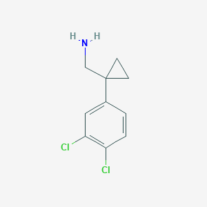 molecular formula C10H11Cl2N B11740051 1-(3,4-Dichlorophenyl)cyclopropane-1-methanamine 