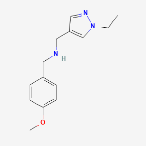 molecular formula C14H19N3O B11740065 [(1-ethyl-1H-pyrazol-4-yl)methyl][(4-methoxyphenyl)methyl]amine 