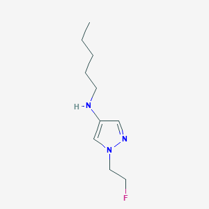 molecular formula C10H18FN3 B11740078 1-(2-fluoroethyl)-N-pentyl-1H-pyrazol-4-amine 