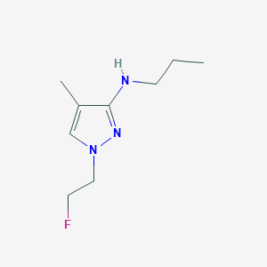 molecular formula C9H16FN3 B11740098 1-(2-fluoroethyl)-4-methyl-N-propyl-1H-pyrazol-3-amine 