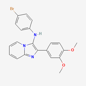 molecular formula C21H18BrN3O2 B1174011 N-(4-bromophenyl)-2-(3,4-dimethoxyphenyl)imidazo[1,2-a]pyridin-3-amine 