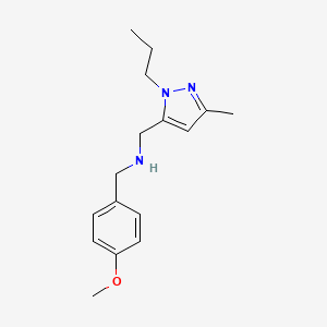 molecular formula C16H23N3O B11740119 [(4-methoxyphenyl)methyl][(3-methyl-1-propyl-1H-pyrazol-5-yl)methyl]amine CAS No. 1856057-96-9