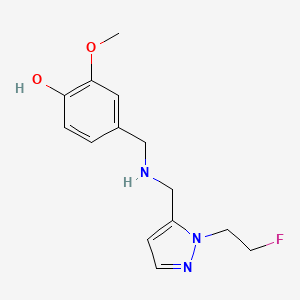 molecular formula C14H18FN3O2 B11740140 4-[({[1-(2-fluoroethyl)-1H-pyrazol-5-yl]methyl}amino)methyl]-2-methoxyphenol 