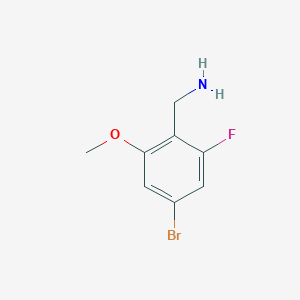 molecular formula C8H9BrFNO B11740144 (4-Bromo-2-fluoro-6-methoxyphenyl)methanamine 