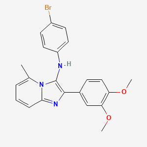molecular formula C22H20BrN3O2 B1174015 N-(4-bromophenyl)-2-(3,4-dimethoxyphenyl)-5-methylimidazo[1,2-a]pyridin-3-amine 