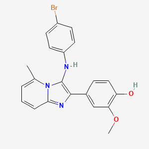 molecular formula C21H18BrN3O2 B1174016 4-[3-(4-Bromoanilino)-5-methylimidazo[1,2-a]pyridin-2-yl]-2-methoxyphenol 