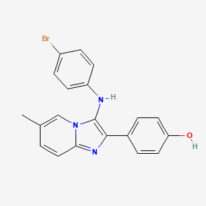 molecular formula C20H16BrN3O B1174018 4-[3-(4-Bromoanilino)-6-methylimidazo[1,2-a]pyridin-2-yl]phenol 