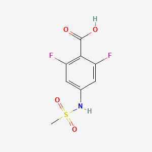 molecular formula C8H7F2NO4S B11740199 2,6-Difluoro-4-methanesulfonamidobenzoic acid 