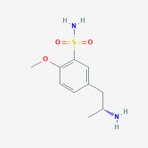 molecular formula C10H16N2O3S B117402 (R)-(-)-5-(2-Aminopropyl)-2-methoxybenzenesulfonamide CAS No. 112101-81-2