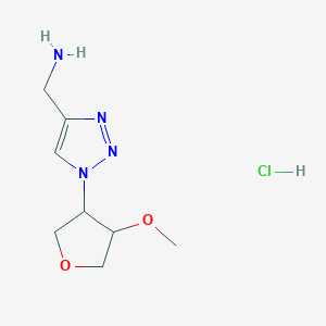 rac-{1-[(3R,4S)-4-methoxyoxolan-3-yl]-1H-1,2,3-triazol-4-yl}methanamine hydrochloride, trans