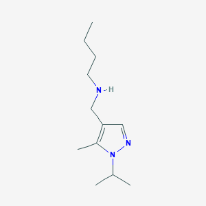 molecular formula C12H23N3 B11740228 butyl({[5-methyl-1-(propan-2-yl)-1H-pyrazol-4-yl]methyl})amine CAS No. 1856028-57-3