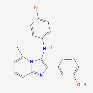molecular formula C20H16BrN3O B1174024 3-[3-(4-Bromoanilino)-5-methylimidazo[1,2-a]pyridin-2-yl]phenol 