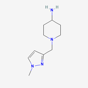 1-[(1-methyl-1H-pyrazol-3-yl)methyl]piperidin-4-amine