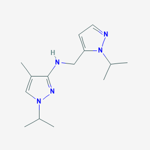 4-methyl-1-(propan-2-yl)-N-{[1-(propan-2-yl)-1H-pyrazol-5-yl]methyl}-1H-pyrazol-3-amine