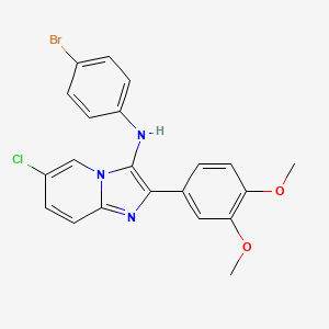 molecular formula C21H17BrClN3O2 B1174026 N-(4-bromophenyl)-6-chloro-2-(3,4-dimethoxyphenyl)imidazo[1,2-a]pyridin-3-amine 