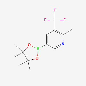 2-Methyl-5-(4,4,5,5-tetramethyl-1,3,2-dioxaborolan-2-yl)-3-(trifluoromethyl)pyridine