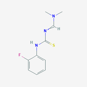 molecular formula C10H12FN3S B11740271 3-[(Dimethylamino)methylidene]-1-(2-fluorophenyl)thiourea 