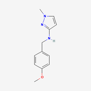 molecular formula C12H15N3O B11740291 N-(4-methoxybenzyl)-1-methyl-1H-pyrazol-3-amine 