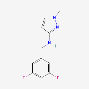 molecular formula C11H11F2N3 B11740297 N-[(3,5-difluorophenyl)methyl]-1-methyl-1H-pyrazol-3-amine 