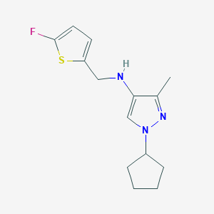 1-cyclopentyl-N-[(5-fluorothiophen-2-yl)methyl]-3-methyl-1H-pyrazol-4-amine