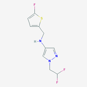 1-(2,2-difluoroethyl)-N-[(5-fluorothiophen-2-yl)methyl]-1H-pyrazol-4-amine