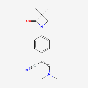 2-[4-(3,3-Dimethyl-2-oxoazetidin-1-yl)phenyl]-3-(dimethylamino)prop-2-enenitrile