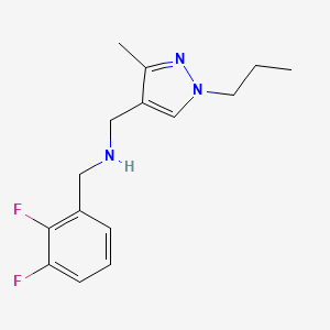 molecular formula C15H19F2N3 B11740345 [(2,3-difluorophenyl)methyl][(3-methyl-1-propyl-1H-pyrazol-4-yl)methyl]amine 