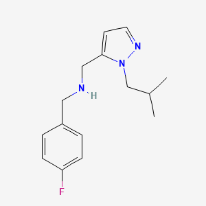 [(4-fluorophenyl)methyl]({[1-(2-methylpropyl)-1H-pyrazol-5-yl]methyl})amine