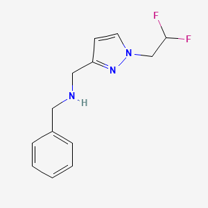 molecular formula C13H15F2N3 B11740361 benzyl({[1-(2,2-difluoroethyl)-1H-pyrazol-3-yl]methyl})amine 