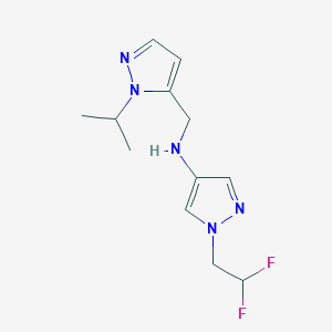 1-(2,2-difluoroethyl)-N-{[1-(propan-2-yl)-1H-pyrazol-5-yl]methyl}-1H-pyrazol-4-amine