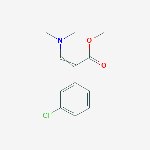 molecular formula C12H14ClNO2 B11740381 Methyl 2-(3-chlorophenyl)-3-(dimethylamino)prop-2-enoate 