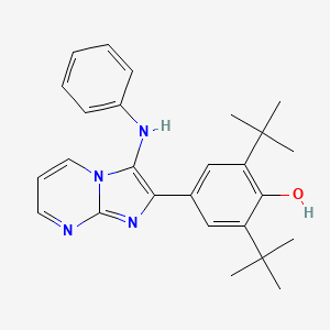 molecular formula C26H30N4O B1174040 4-(3-Anilinoimidazo[1,2-a]pyrimidin-2-yl)-2,6-ditert-butylphenol 