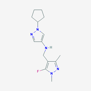 1-cyclopentyl-N-[(5-fluoro-1,3-dimethyl-1H-pyrazol-4-yl)methyl]-1H-pyrazol-4-amine