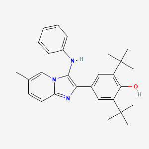 molecular formula C28H33N3O B1174045 4-(3-Anilino-6-methylimidazo[1,2-a]pyridin-2-yl)-2,6-ditert-butylphenol 