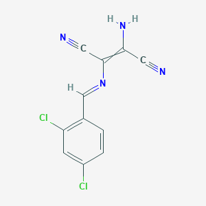 2-Amino-3-{[(2,4-dichlorophenyl)methylidene]amino}but-2-enedinitrile