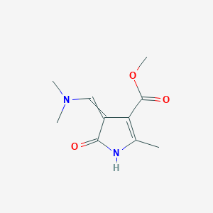 molecular formula C10H14N2O3 B11740470 methyl 4-[(dimethylamino)methylidene]-2-methyl-5-oxo-4,5-dihydro-1H-pyrrole-3-carboxylate 