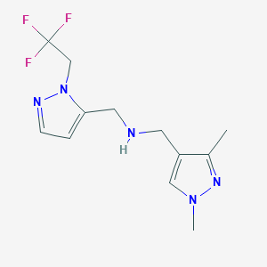 [(1,3-dimethyl-1H-pyrazol-4-yl)methyl]({[1-(2,2,2-trifluoroethyl)-1H-pyrazol-5-yl]methyl})amine