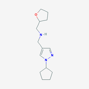 [(1-cyclopentyl-1H-pyrazol-4-yl)methyl][(oxolan-2-yl)methyl]amine