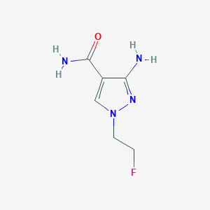 molecular formula C6H9FN4O B11740498 3-Amino-1-(2-fluoroethyl)-1H-pyrazole-4-carboxamide 