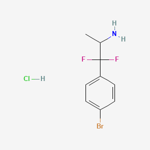 1-(4-Bromophenyl)-1,1-difluoropropan-2-amine hydrochloride