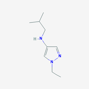 molecular formula C9H17N3 B11740520 1-ethyl-N-(2-methylpropyl)-1H-pyrazol-4-amine 