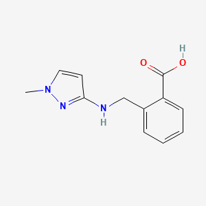 molecular formula C12H13N3O2 B11740537 2-{[(1-methyl-1H-pyrazol-3-yl)amino]methyl}benzoic acid 